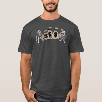 Camiseta Dinheiro e crânio