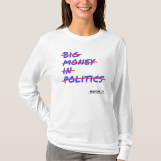 Camiseta Dinheiro grande na política Strikethrough T por