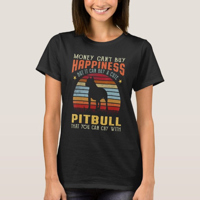 Camiseta Dinheiro não pode Comprar Felicidade Retro Proprie (Frente)