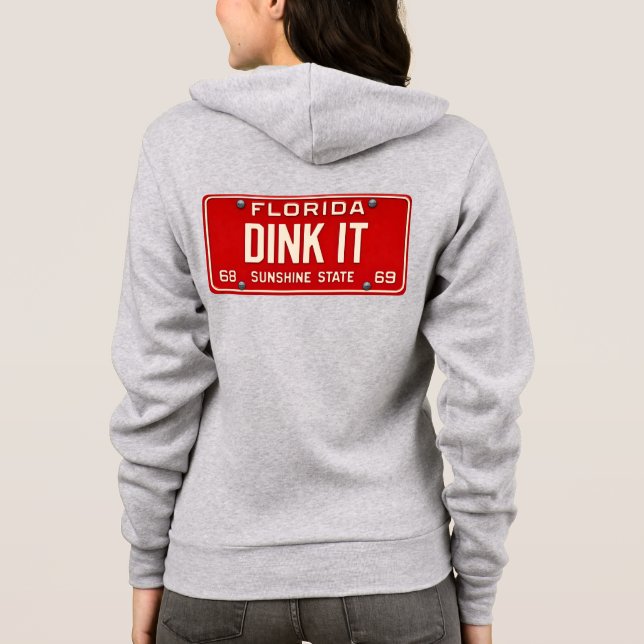 Camiseta Dink It Pickleball Player Fan Retro License Plate (Verso)