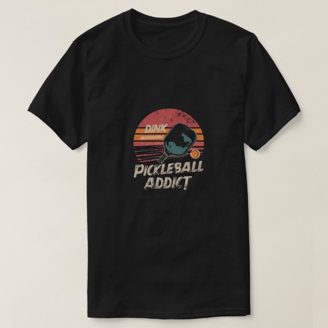 Camiseta Dink Responsavelmente Pickleball - Vintag (Frente do Design)
