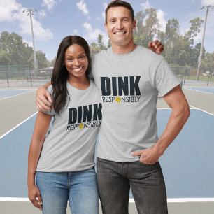 Camiseta Dink Responsavelmente Pickleball Word Art