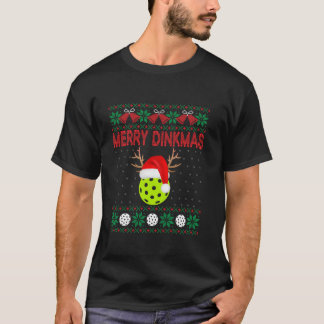 Camiseta Dinkmas Engraçado Alegre Renas Papai Noel Natal Pi