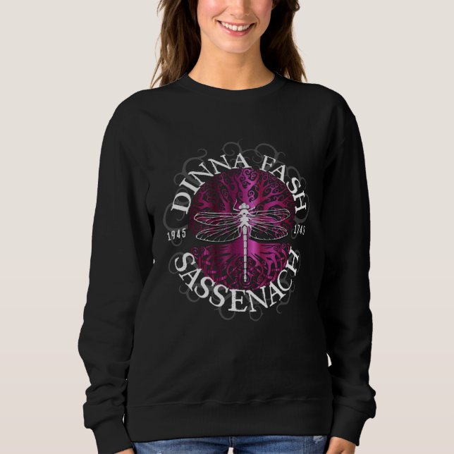 Camiseta Dinna Fash Sassenach Dragonfly Celtic Tree of Life (Frente)
