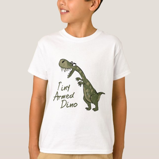 Camiseta Dino armado minúsculo (Frente)