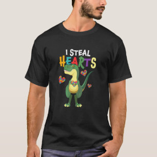 Camiseta Dino Autista Rouba Corações Rex Conscientização so