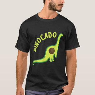 Camiseta Dino Avocado Brachiosaurus Engraçado Fruta Din