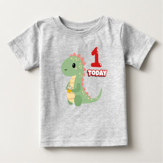 Camiseta Dino Birthday 1 Hoje