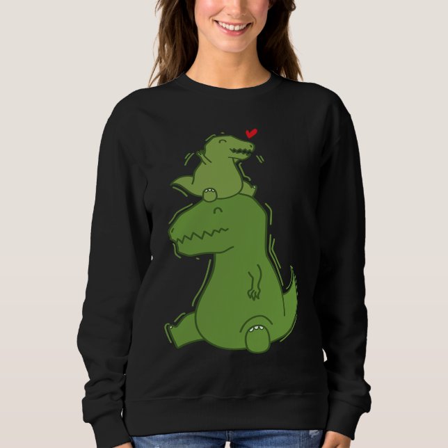 Camiseta Dino Daddy with small Rex Dinosaur (Frente)