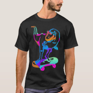 Camiseta Dino de skate engraçado skateboard skate Skateboar
