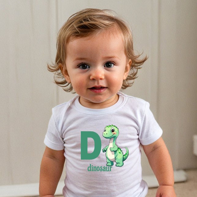 Camiseta Dino Delight - Tee Adventure Alphabet de Toddler (Criador carregado)