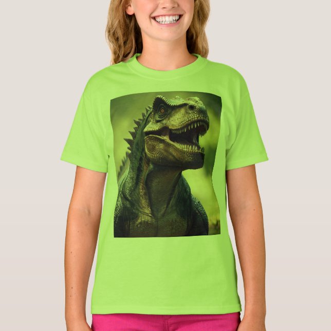 Camiseta Dino Design Girls' Basic (Frente)