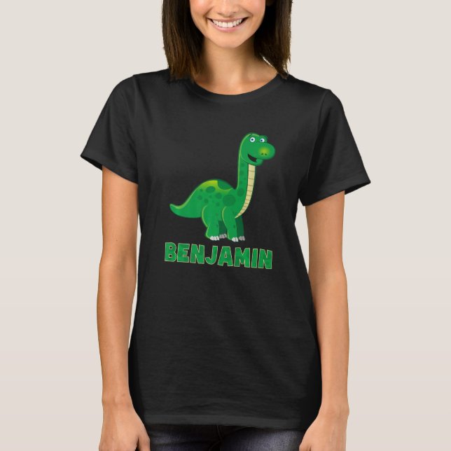 Camiseta Dino dinosaur name Benjamin (Frente)