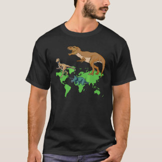 Camiseta Dino Dinossaur Tipos Rex Outfit Boys Mulheres Home