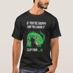 Camiseta Dino Dizendo Espalhe Sua Mão Trex