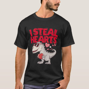 Camiseta Dino do Dia de os namorados legal - "Eu Roubo Cora