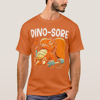 Camiseta Dino Dói Exercício Engraçado Treino Academia Homen