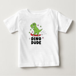 Camiseta Dino Dude Dinossauro Fofo Skate Kids