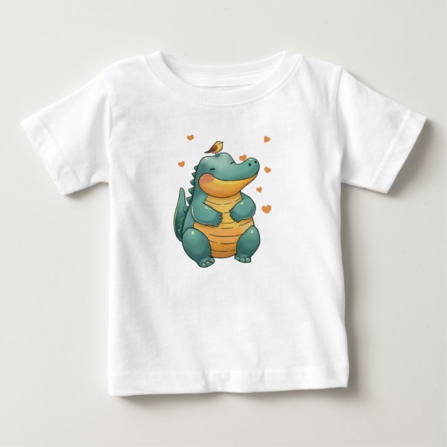 Camiseta Dino e amigos passarinhos (Frente)