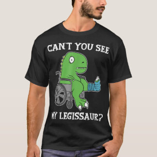 Camiseta Dino Engraçado Consegue Dinossauro de Perna Bem Qu