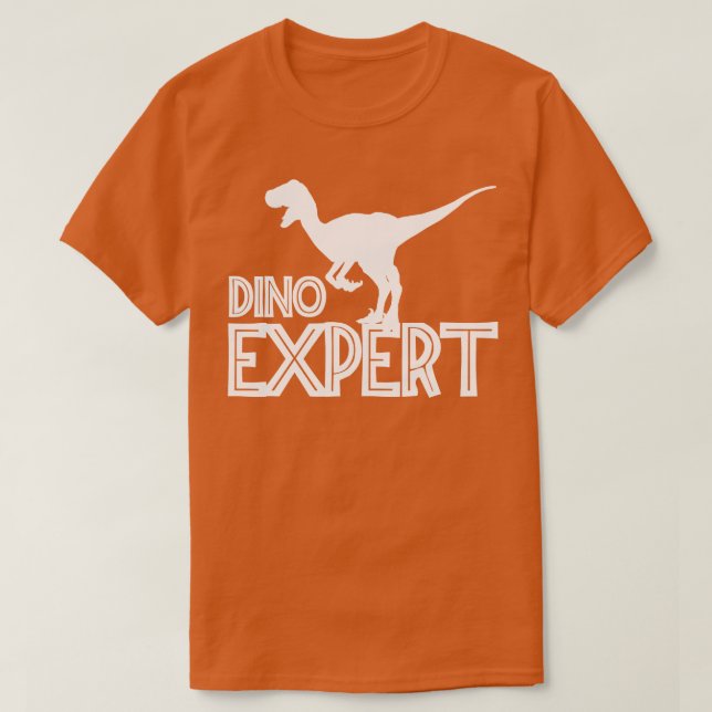 Camiseta Dino Expert Para O Dinossaur Lover (Frente do Design)