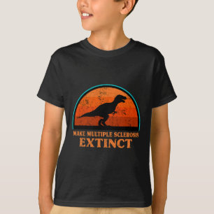 Camiseta Dino Faz Esclerose Múltipla Esclerose Extinguir To