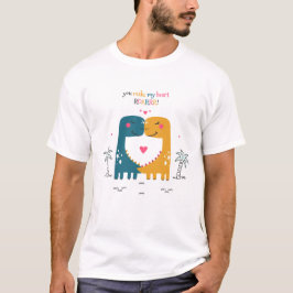 Camiseta Dino faz meu coração andar