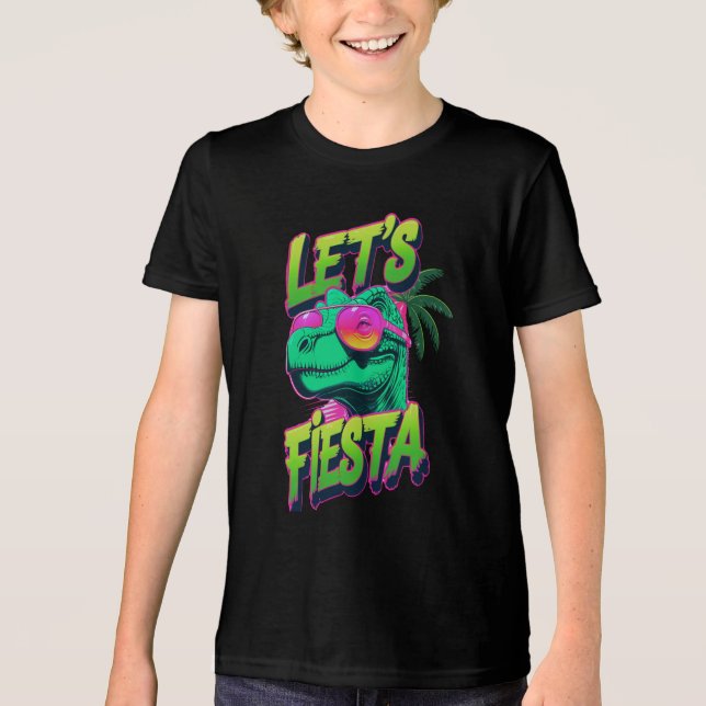 Camiseta 🦖 Dino Fiesta Vibes Tee (Frente)