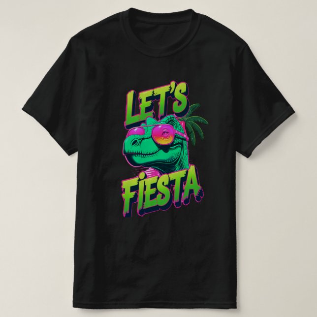 Camiseta Dino Fiesta Vibes Tee (Frente do Design)