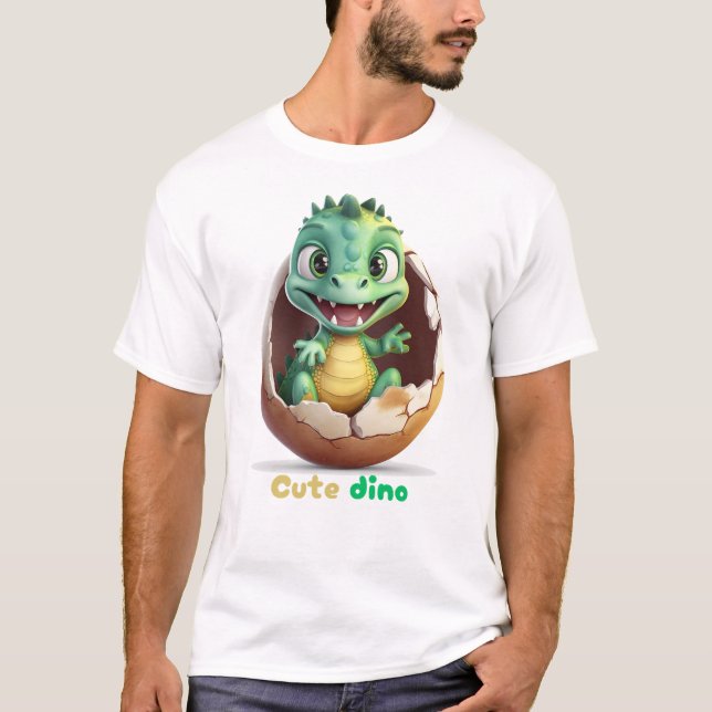 Camiseta dino fofo (Frente)