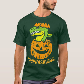 Camiseta Dino Halloween Pumpkasaurus Dinosaur Boy Pumpkin