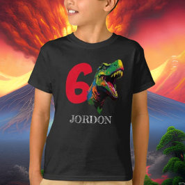 Camiseta Dino Happy 6 Birthday