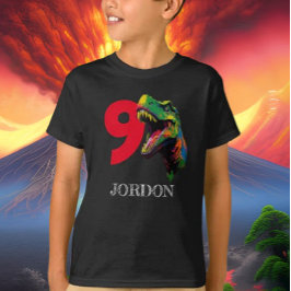 Camiseta Dino Happy 9º aniversário