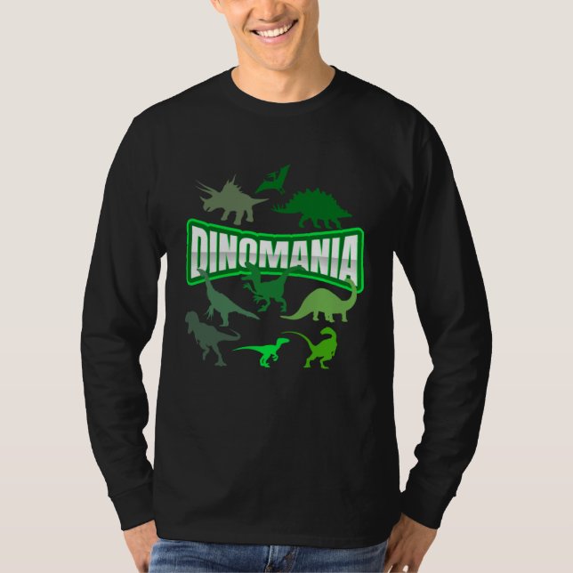 Camiseta Dino Mania Cute Cool Dinosaurs (Frente)