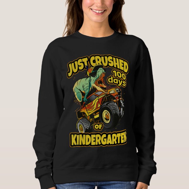 Camiseta Dino on Monster Truck Just Crushed 100 Days Of Kin (Frente)