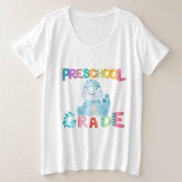 Camiseta Dino Preschool GRADE Meninos do Esquadrão Meninas 