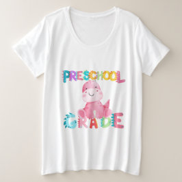 Camiseta Dino Preschool GRADE Meninos do Esquadrão Meninas 
