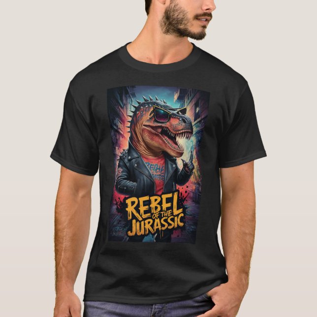 Camiseta Dino Punk Rebel (Frente)