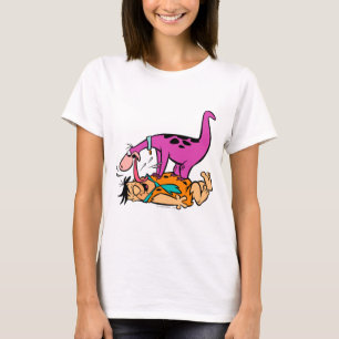 Camiseta Dino que lambe o Flintstone de Fred