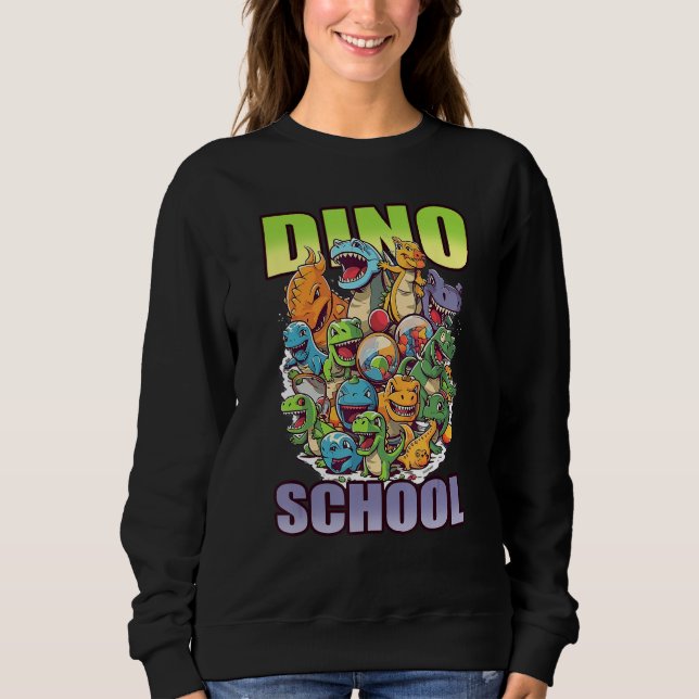 Camiseta dino school cute graphic (Frente)