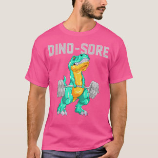Camiseta Dino Sore Funny Dinosaur Gym Malhação Levantando T