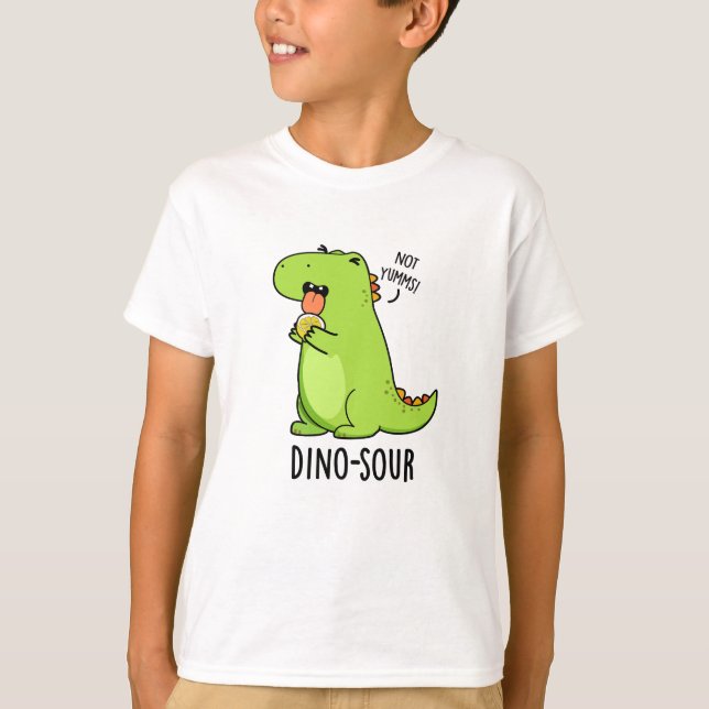 Camiseta Dino-Sour Funny Dinosaur Pun (Frente)