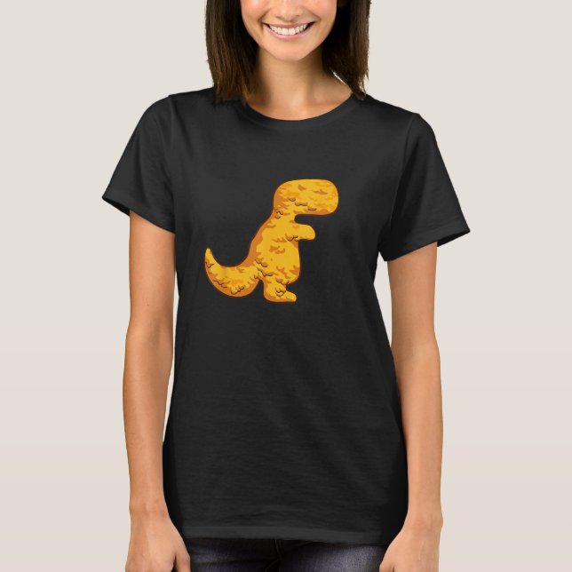 Camiseta Dino T-Rex Chicken Nugget Pattern Funny Dino Tyran (Frente)