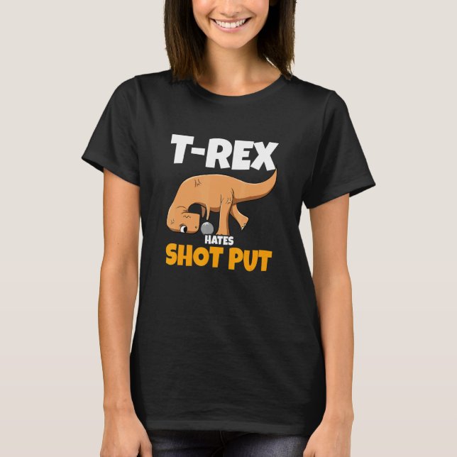 Camiseta Dino Thrower Rex Hates Atiraram E Colocaram O Camp (Frente)