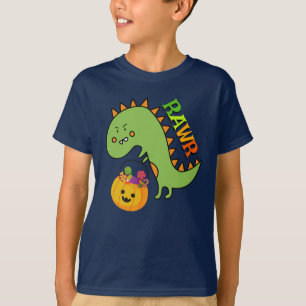 Camiseta Dino Trick ou Treat