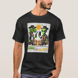 Camiseta Dino UFO Selfie: Dino vs Alienígena (Man Tshirt) #