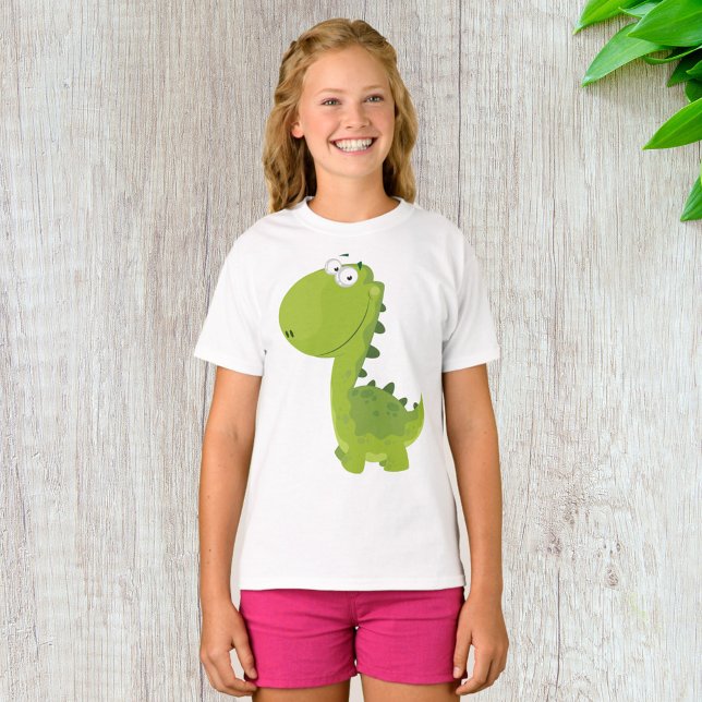 Camiseta Dino Verde Sorridente (Criador carregado)