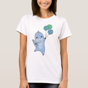Camiseta Dino Voa Com Balões Animais Frescos Dinossauros