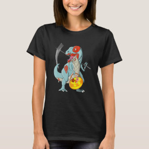 Camiseta Dino Zumbi Halloween Assustador