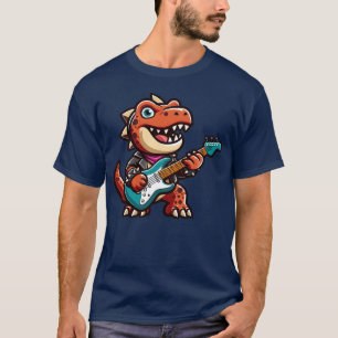 Camiseta DinoRe violão guitarrista banda música engraçado